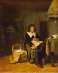 Bos Pieter van den Old Woman Reading a Book - Hermitage